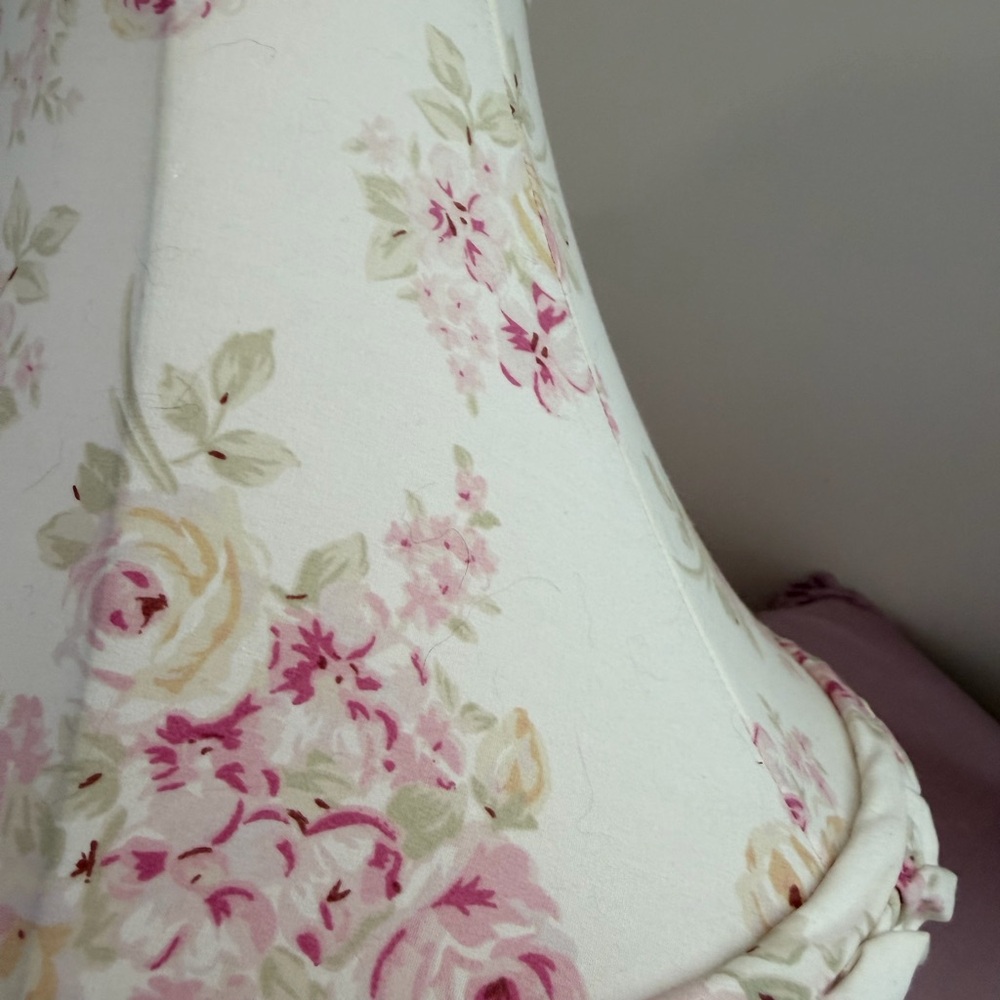2 Rachel Ashwell Simply Shabby Chic Blush Beauty Lamp Shades Rose Cottage Floral - Picture 5 of 6